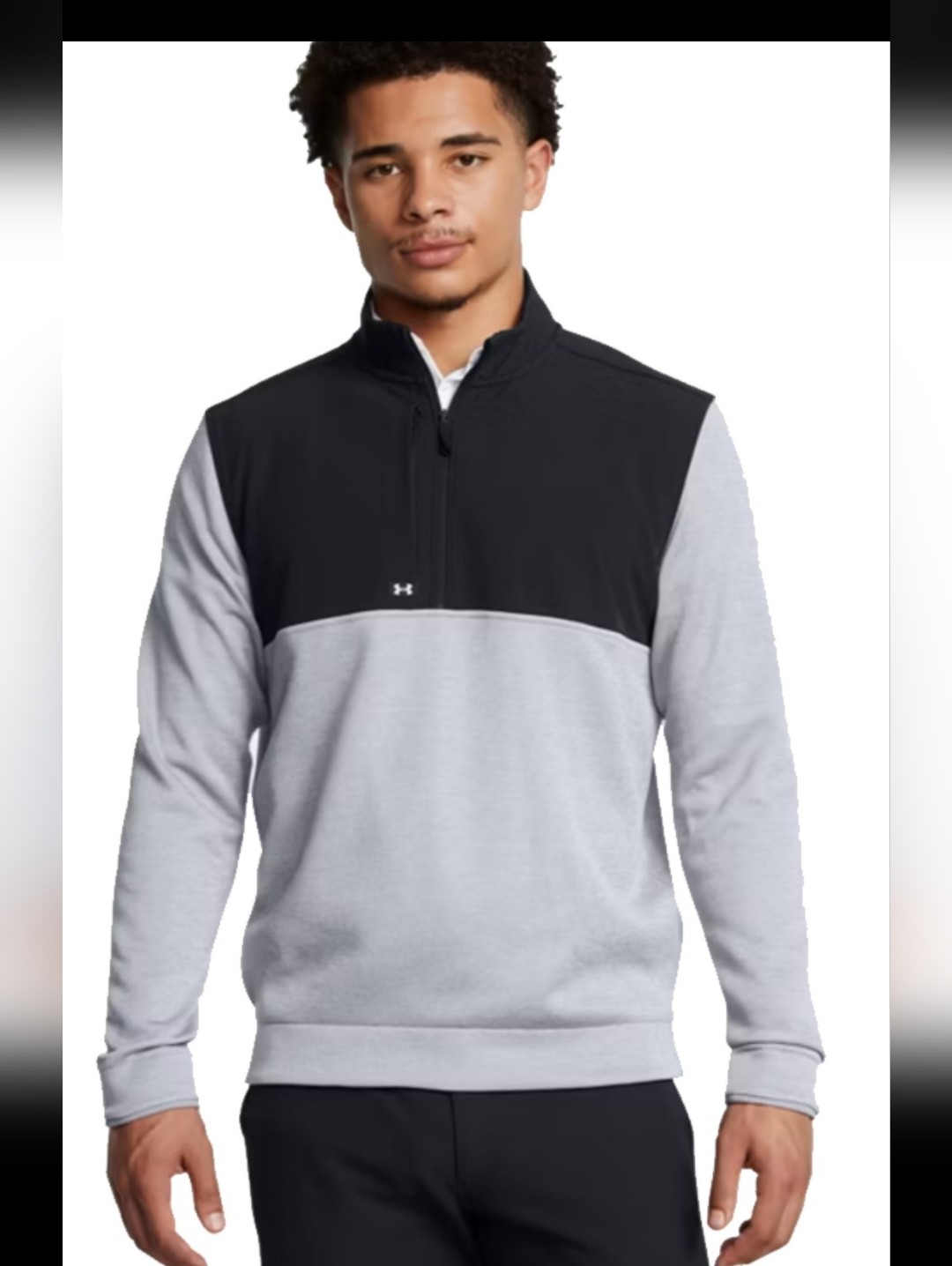 New! Under Armour Men's Drive Storm Sweaterfleece 1/2 Zip Golf Pullover Sz Xl.